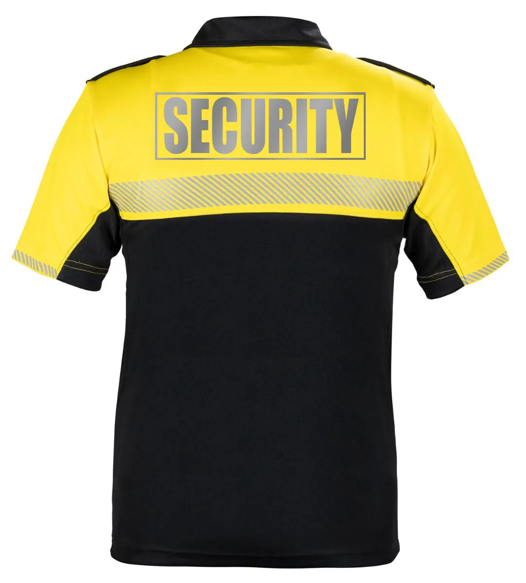 100% POLYESTER JERSEY KNIT TWO TONE REFLECTIVE SECURITY BIKE PATROL POLO SHIRTS