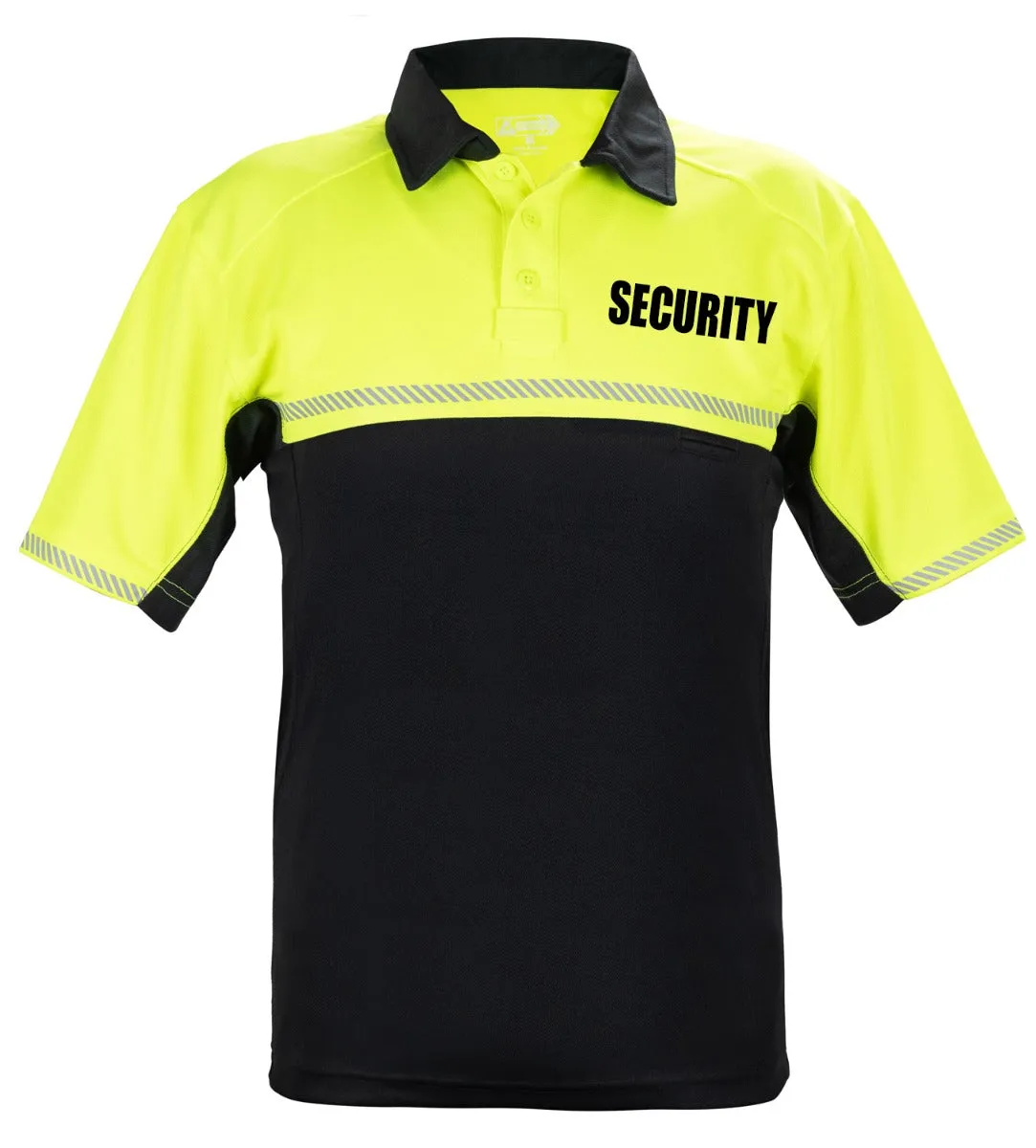 100% Polyester Jersey Knit Two Tone Security Bike Patrol Polo Shirts