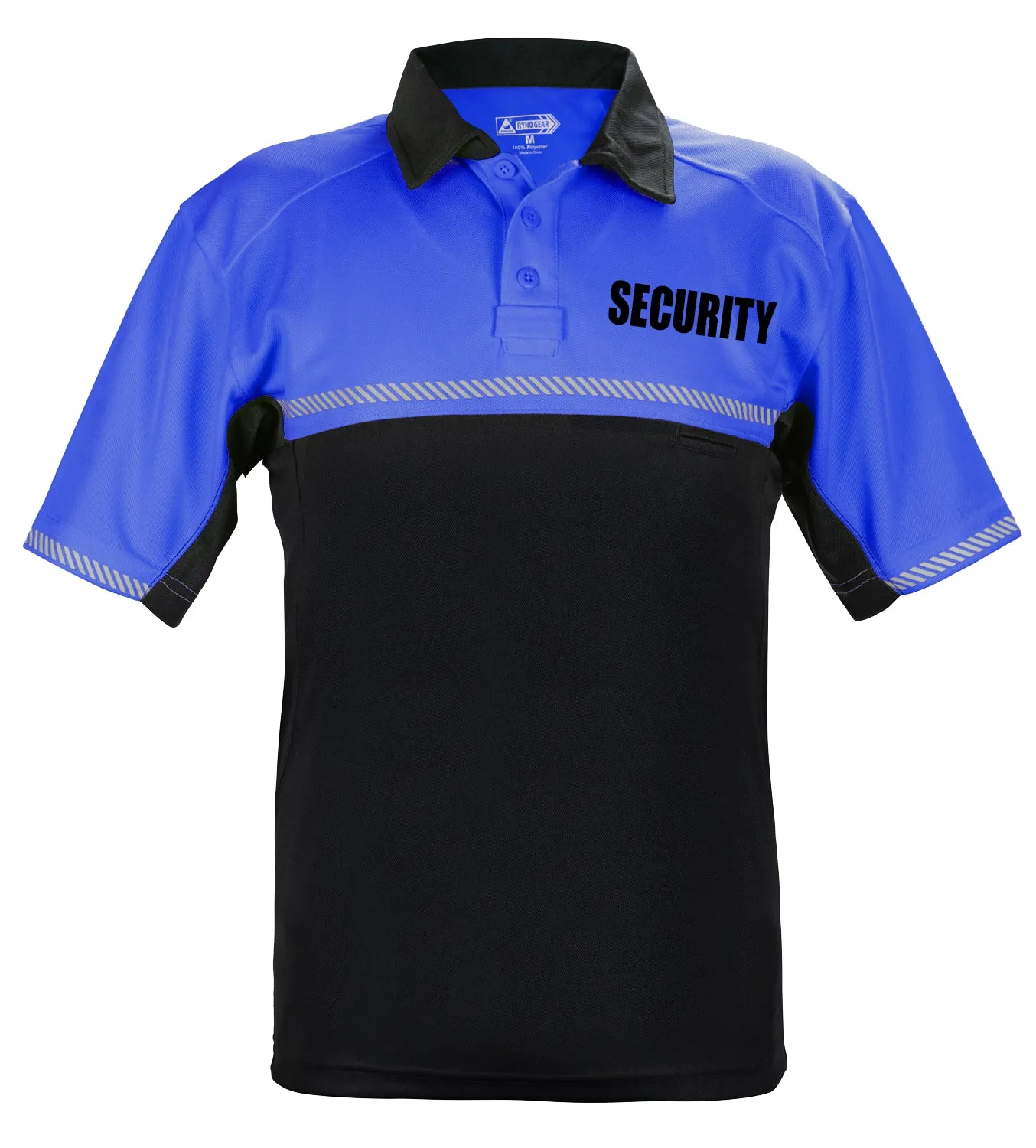 100% Polyester Jersey Knit Two Tone Security Bike Patrol Polo Shirts