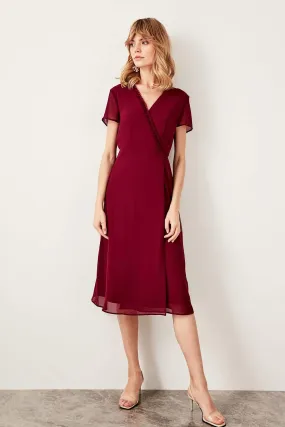 13477 Fushia Wrap Dress