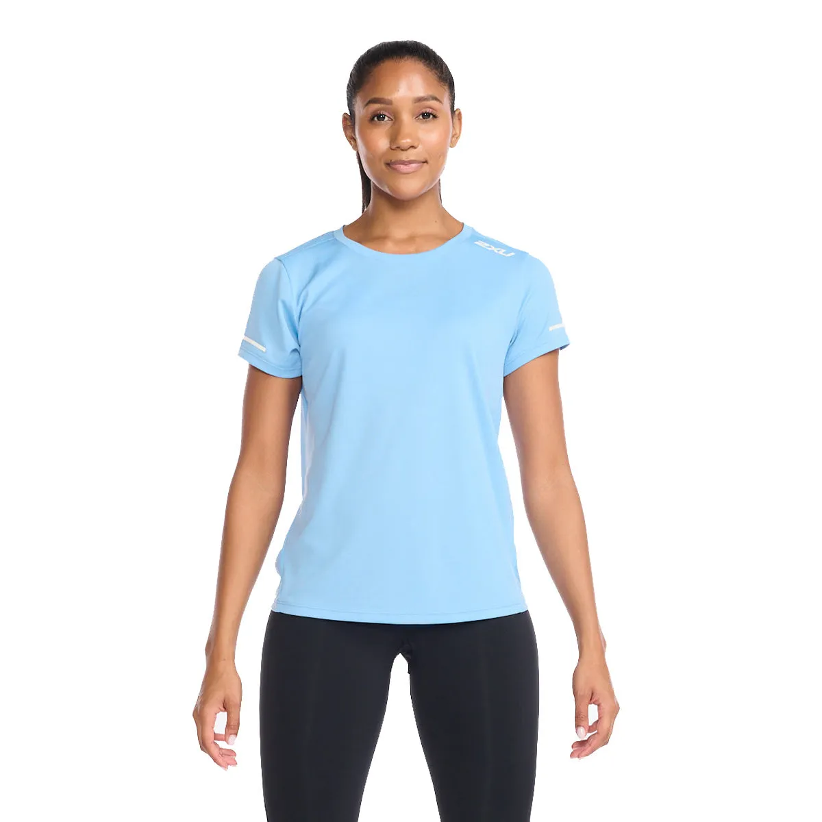 2XU Aero Tee Womens | Mirage/White Reflective