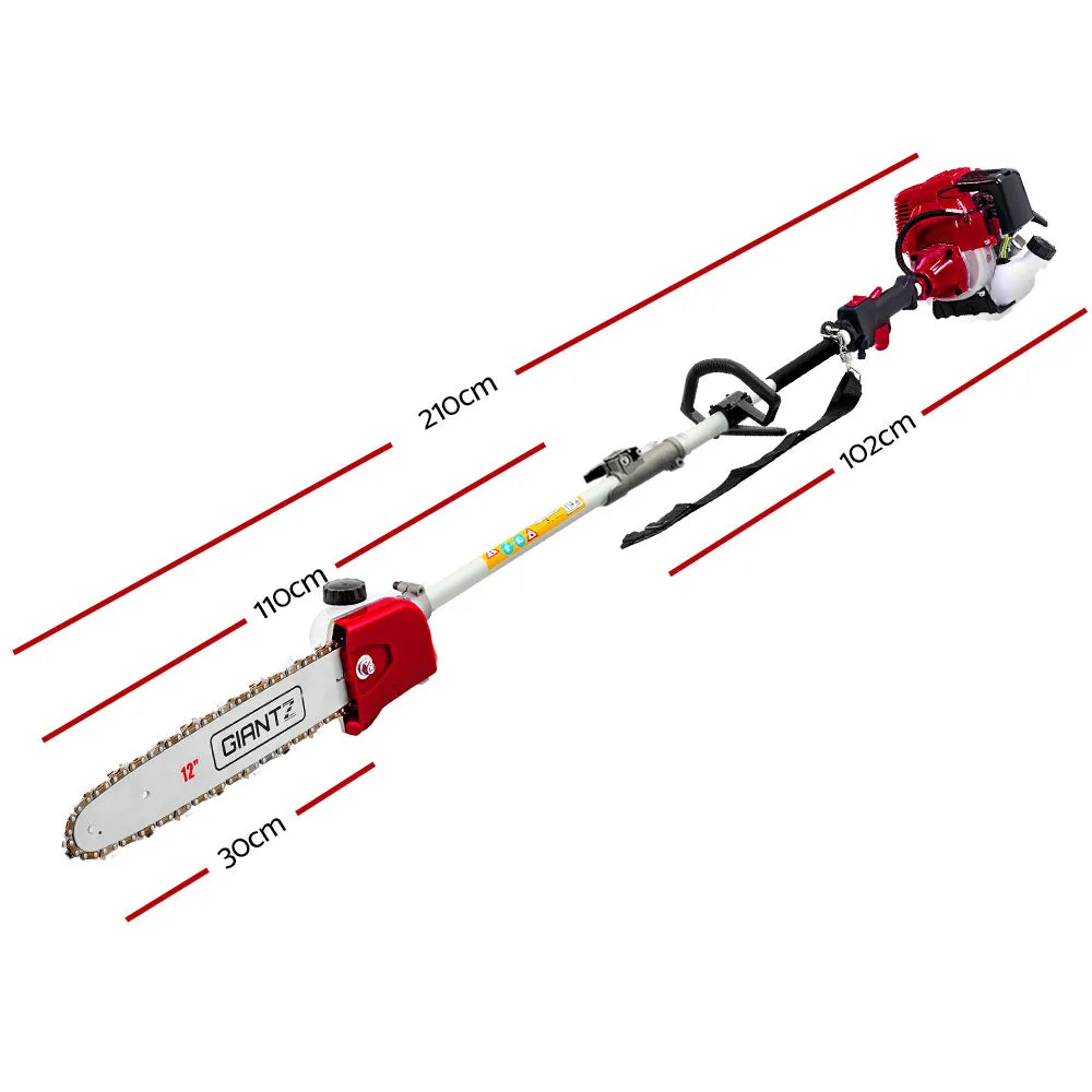 65CC 2-Stroke 7-in-1 Pole Chainsaw Hedge Trimmer Set - Giantz