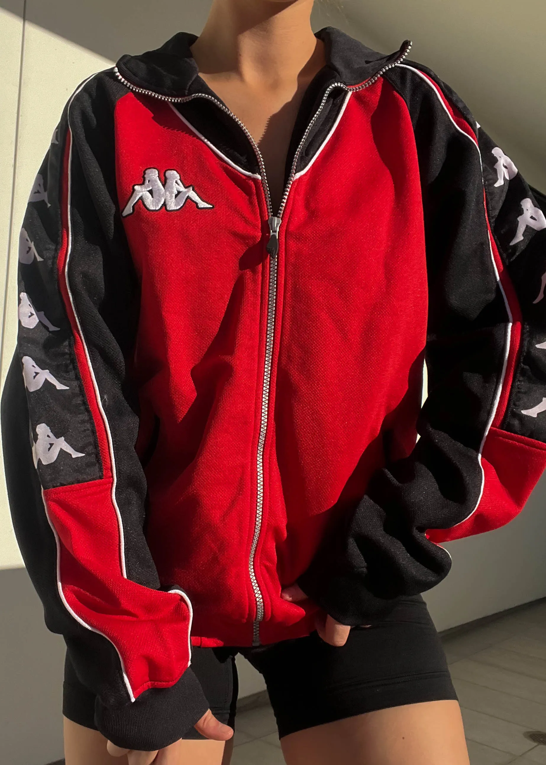 90's Red & Black Kappa Jacket (L)