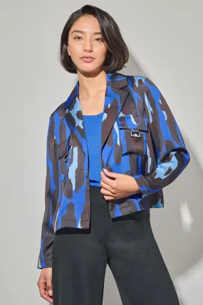 Abstract Animal Crepe de Chine Jacket