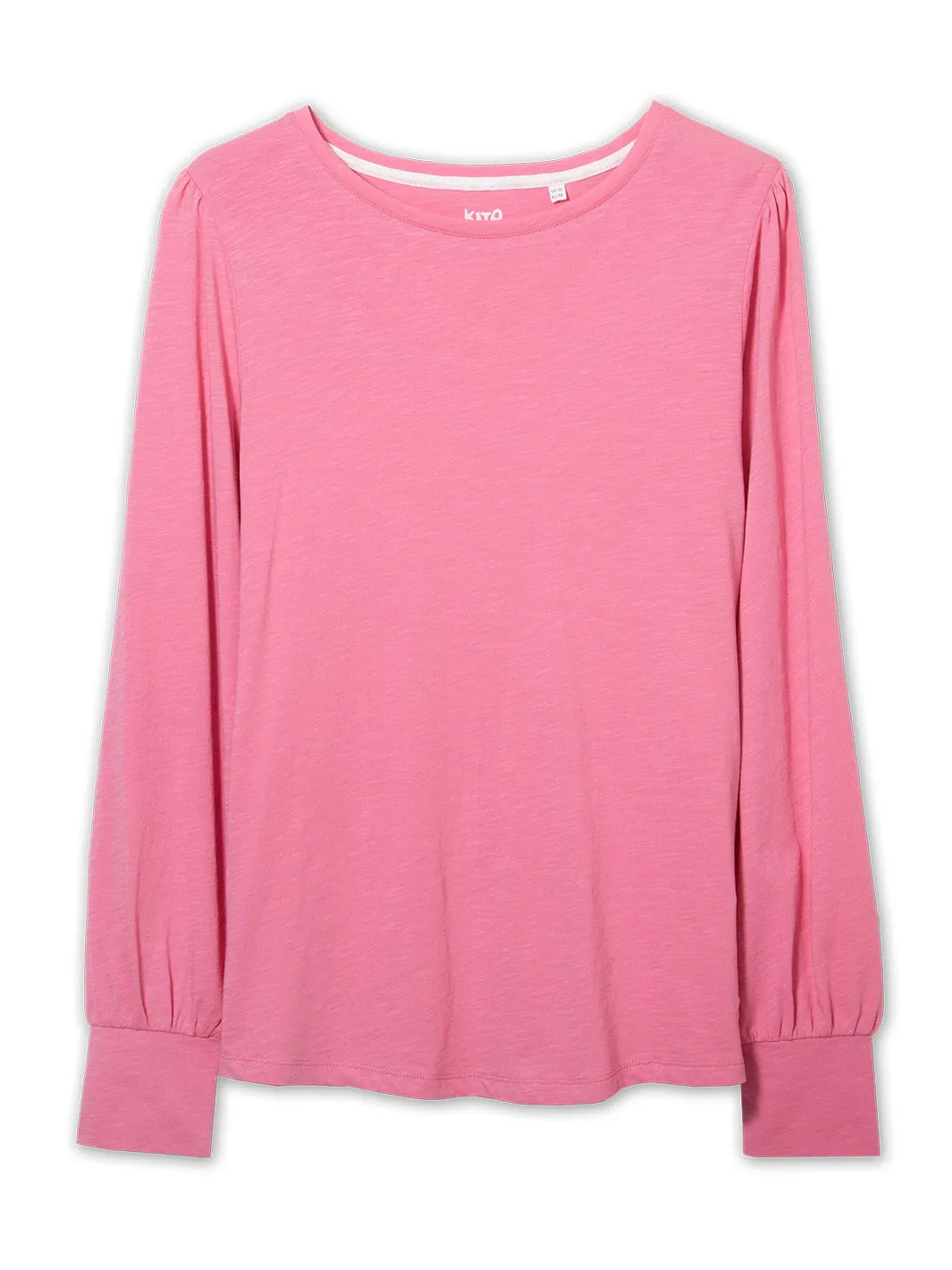 Agglestone slub jersey top dusky pink