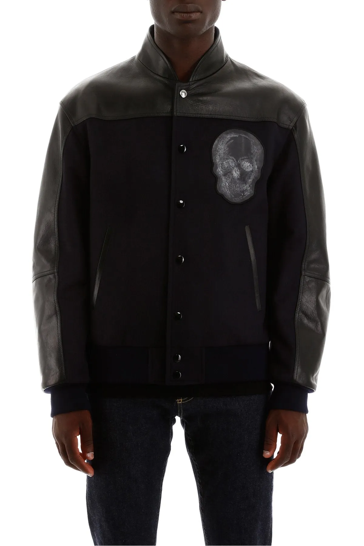 Alexander McQueen Skull Detail Bomber Jacket