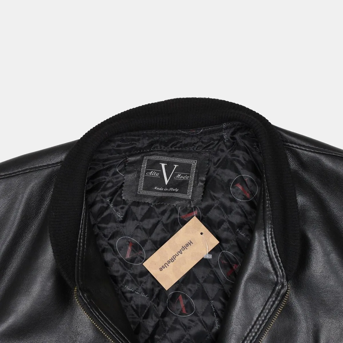 Alta Moda Leather Bomber Jacket