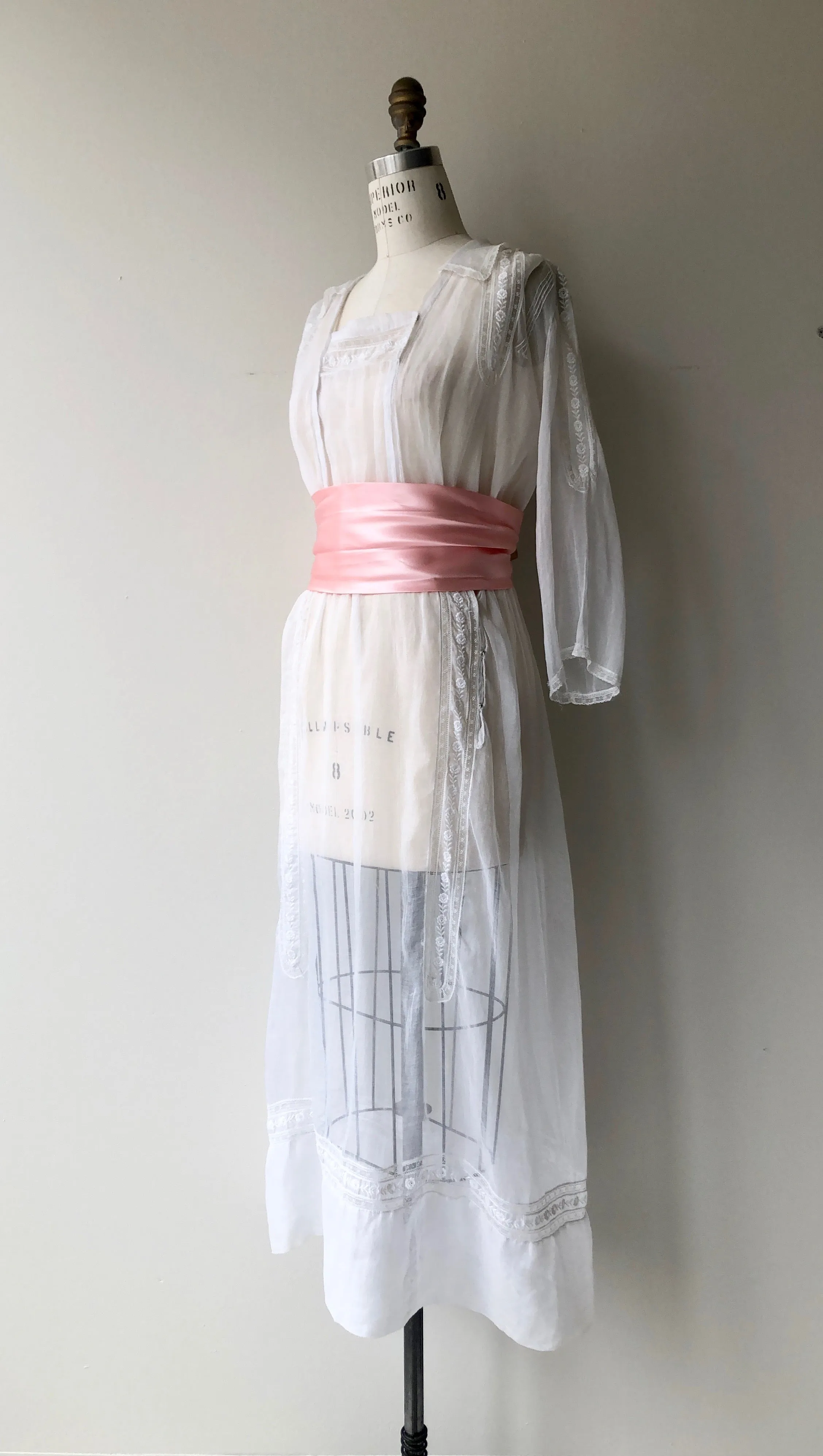 Antique Edwardian Cotton Voile Dress