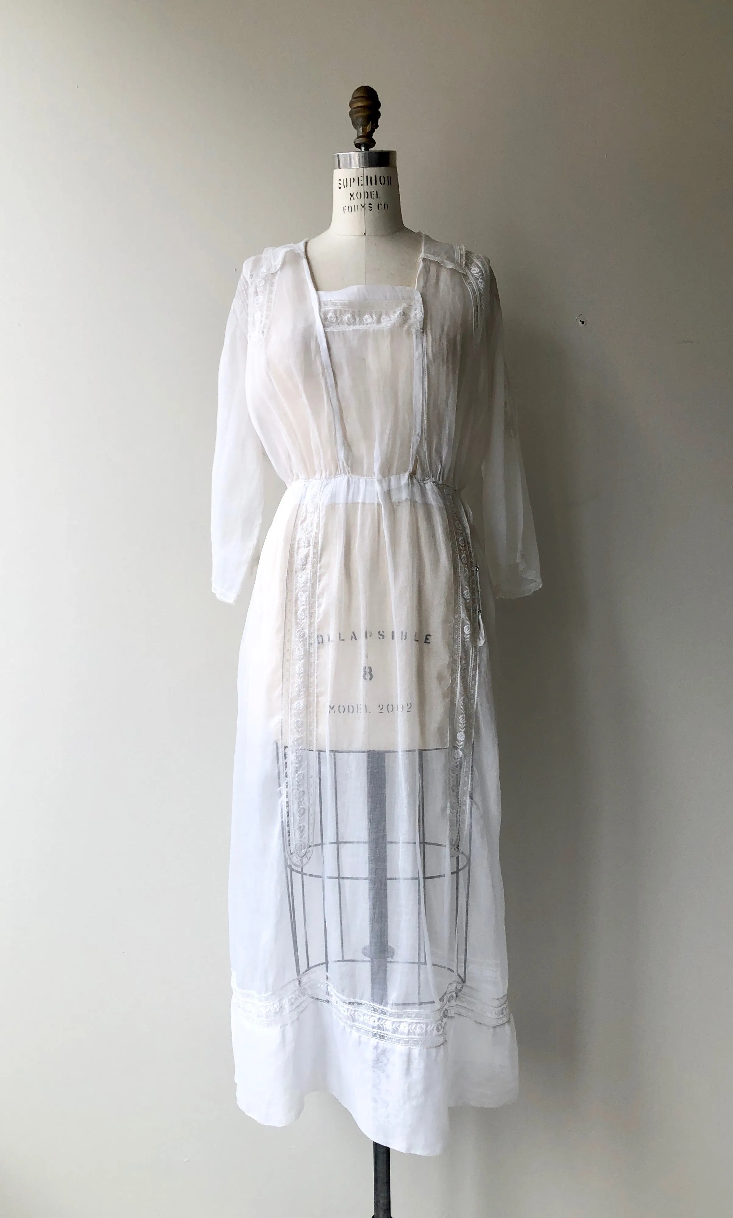 Antique Edwardian Cotton Voile Dress