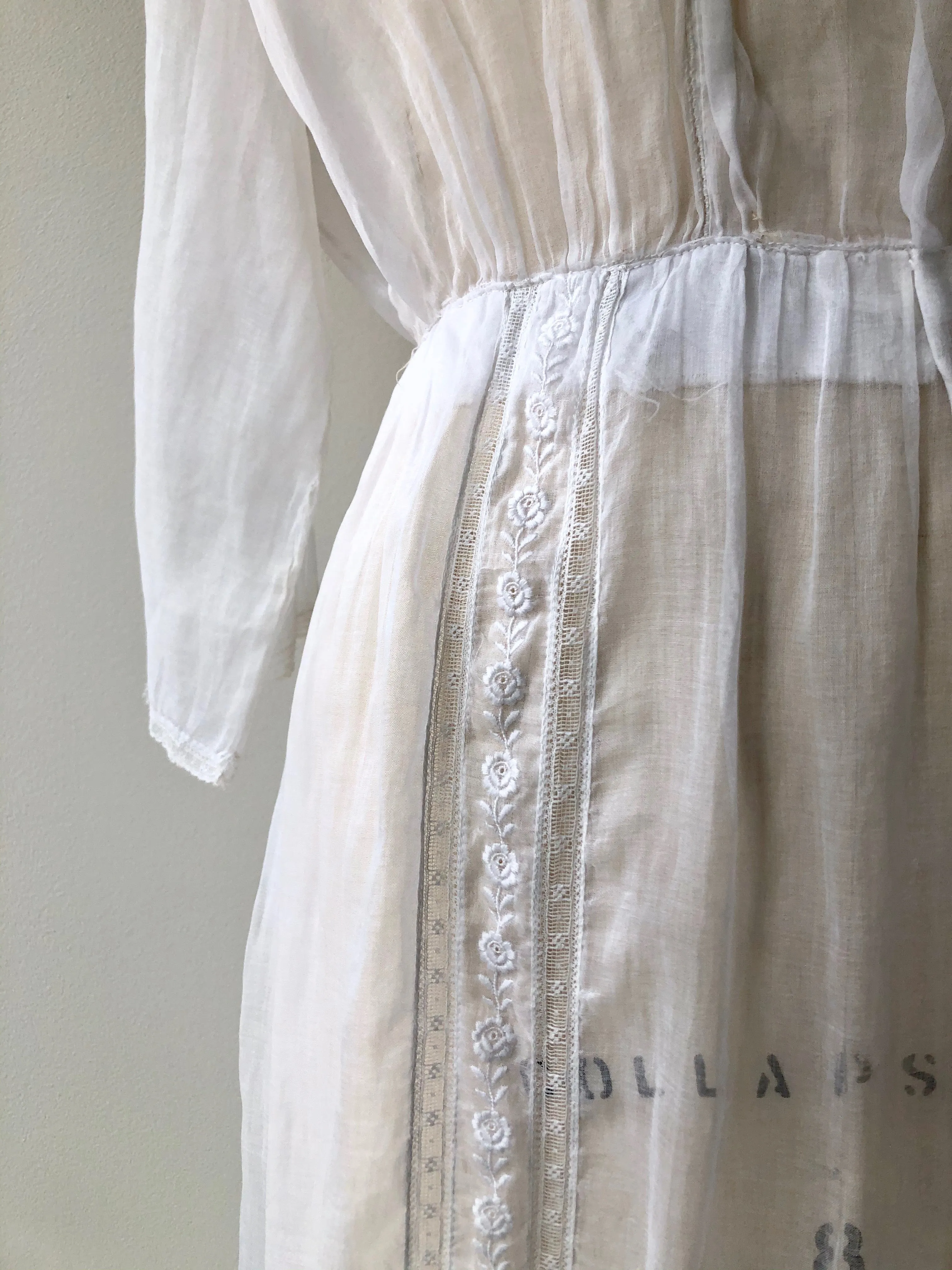 Antique Edwardian Cotton Voile Dress