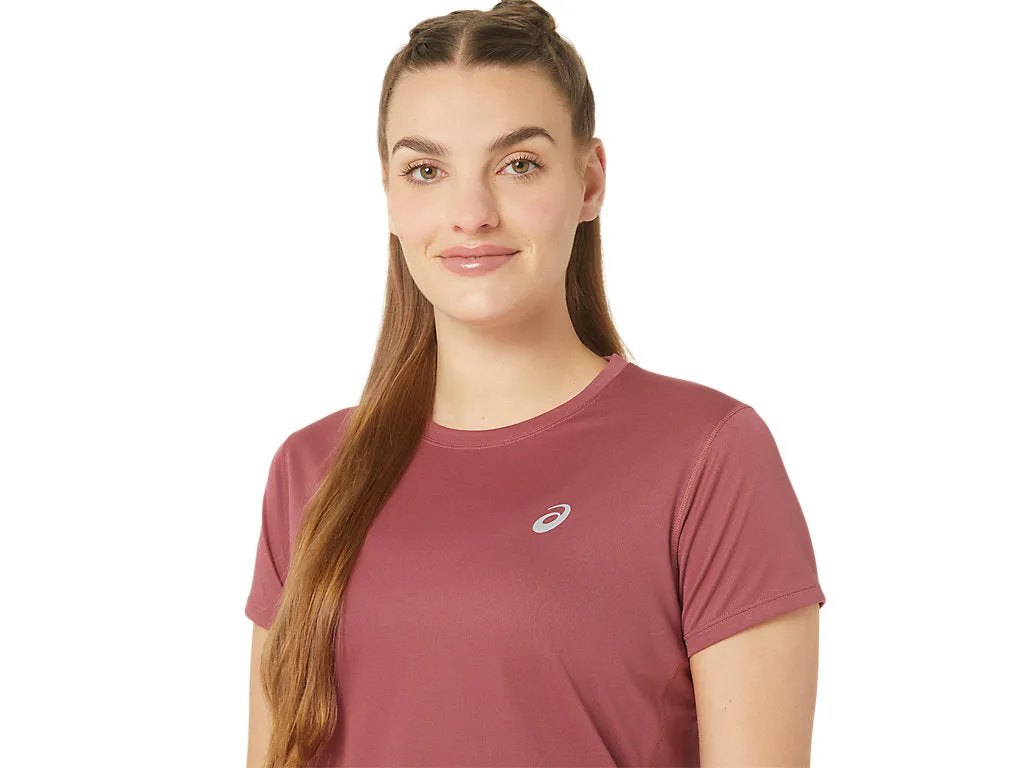 ASICS SILVER SHORT SLEEVED TOP -  BRISKET RED