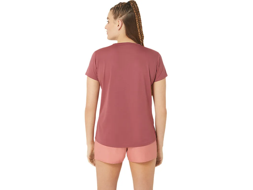 ASICS SILVER SHORT SLEEVED TOP -  BRISKET RED