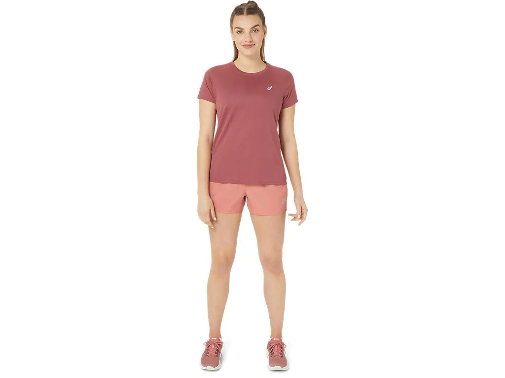 ASICS SILVER SHORT SLEEVED TOP -  BRISKET RED