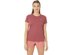 ASICS SILVER SHORT SLEEVED TOP -  BRISKET RED