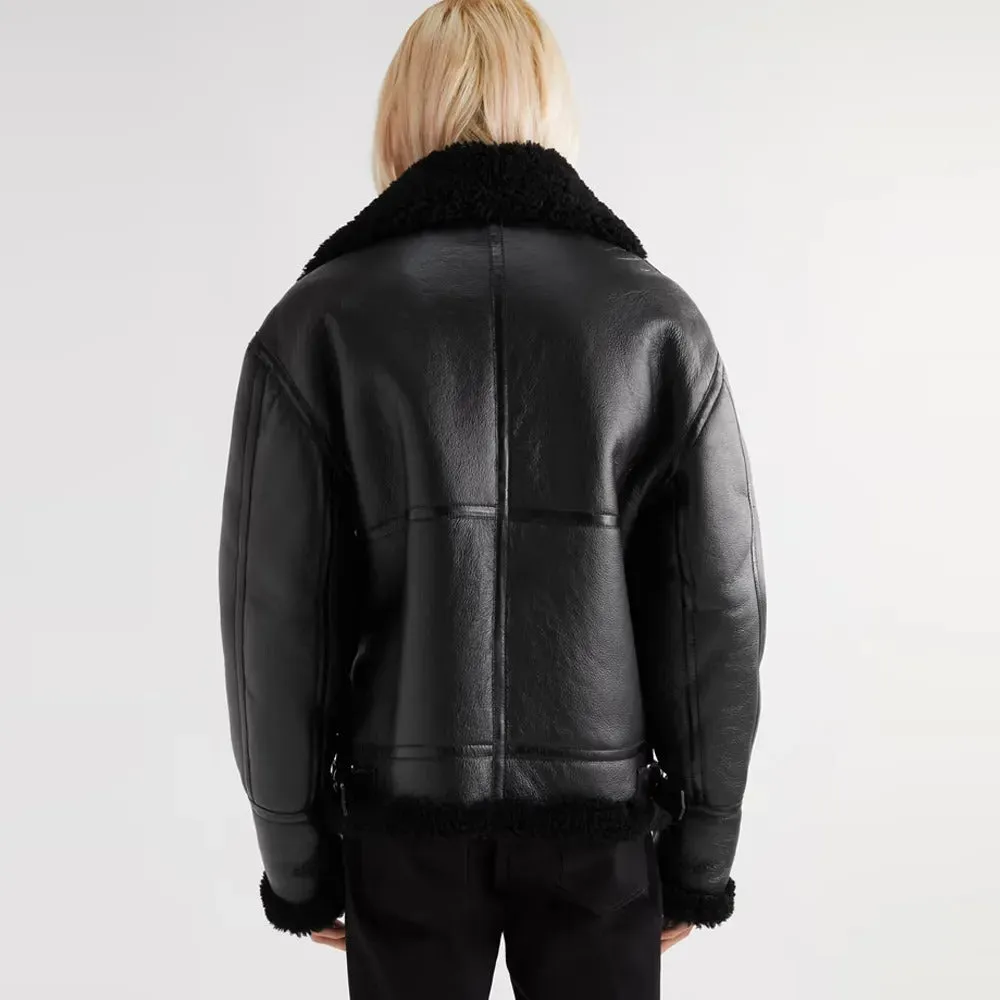 B3 Bomber Shearling Sheepskin Leather Jacket