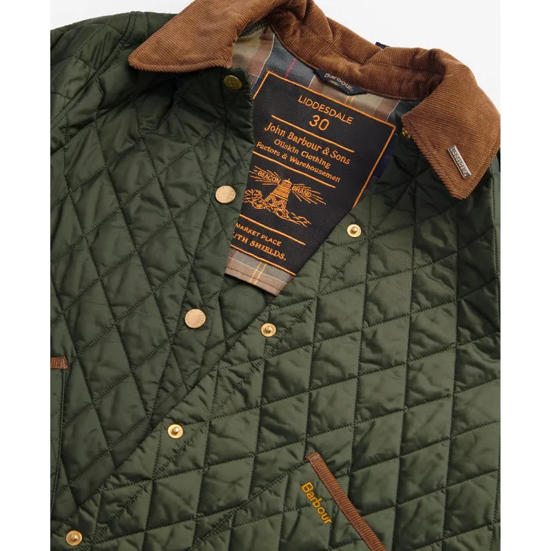 Barbour 30th Anniversary Cropped Ladies Liddesdale Jacket - Olive/Classic