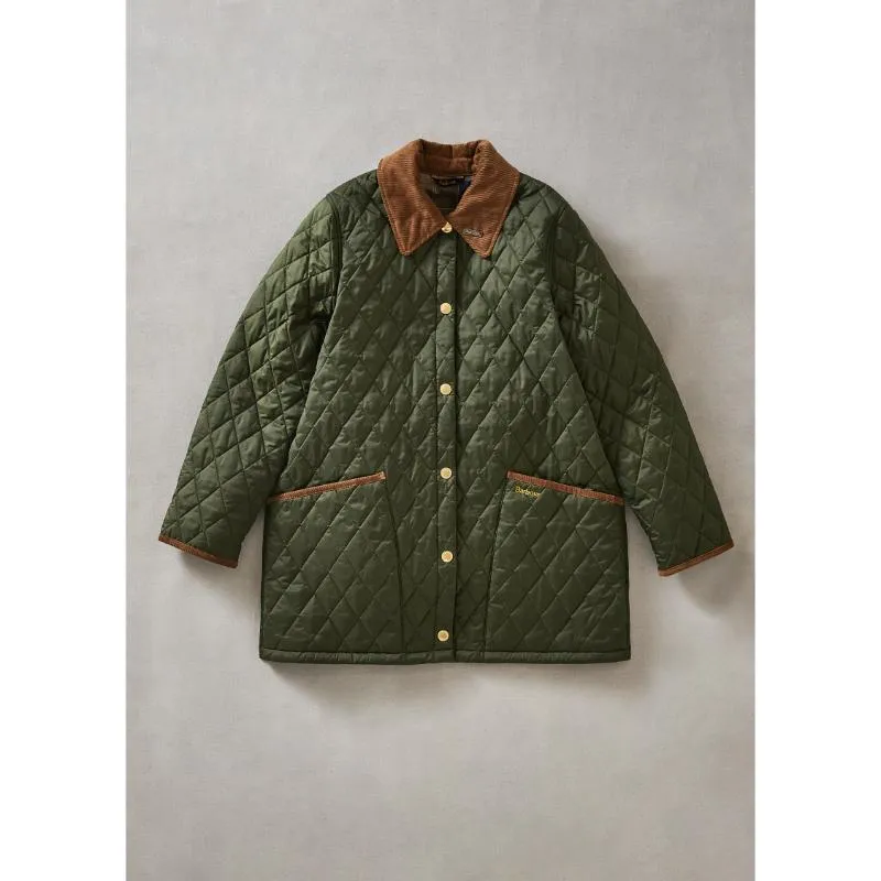 Barbour 30th Anniversary Cropped Ladies Liddesdale Jacket - Olive/Classic