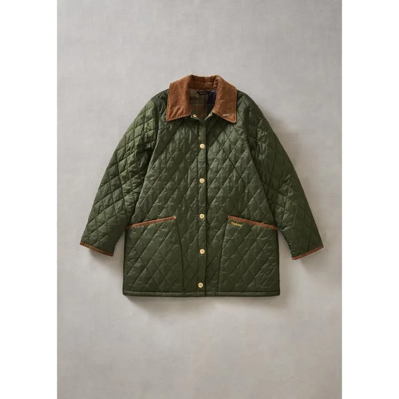 Barbour 30th Anniversary Cropped Ladies Liddesdale Jacket - Olive/Classic