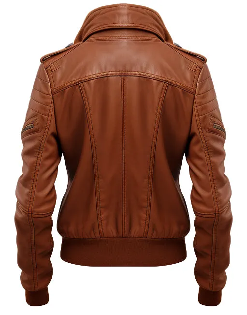 Bella Brown Vintage Leather Jacket