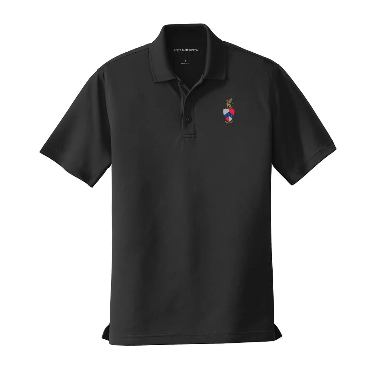 Beta Crest Black Performance Polo