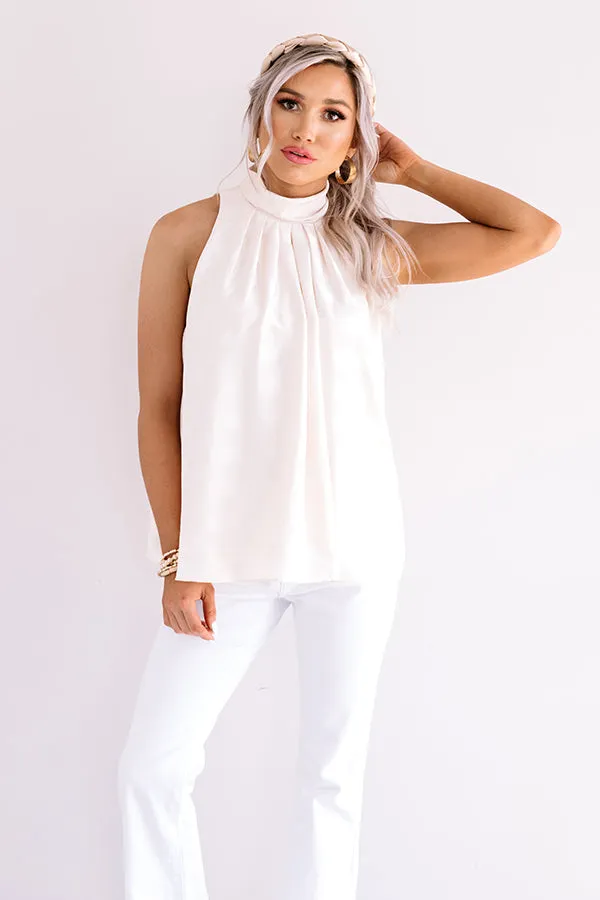 Beverly Hills Hideaway Shift Top In Champagne