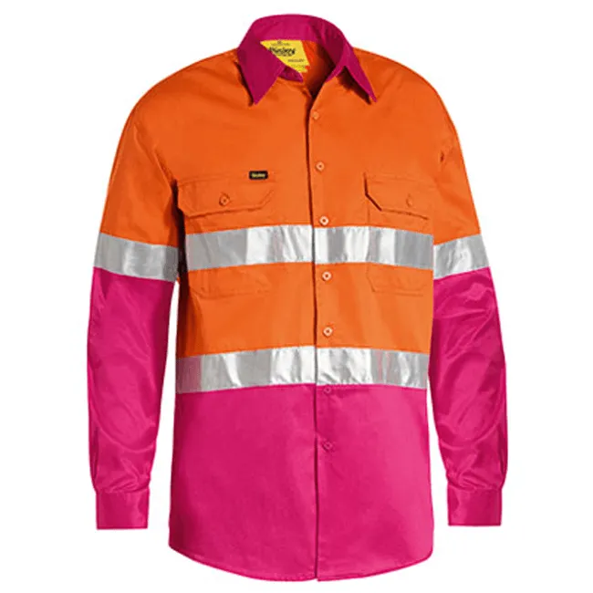 Bisley Men's 3M Taped Cool Hi Vis Light Weight Shirt (BS6696T)