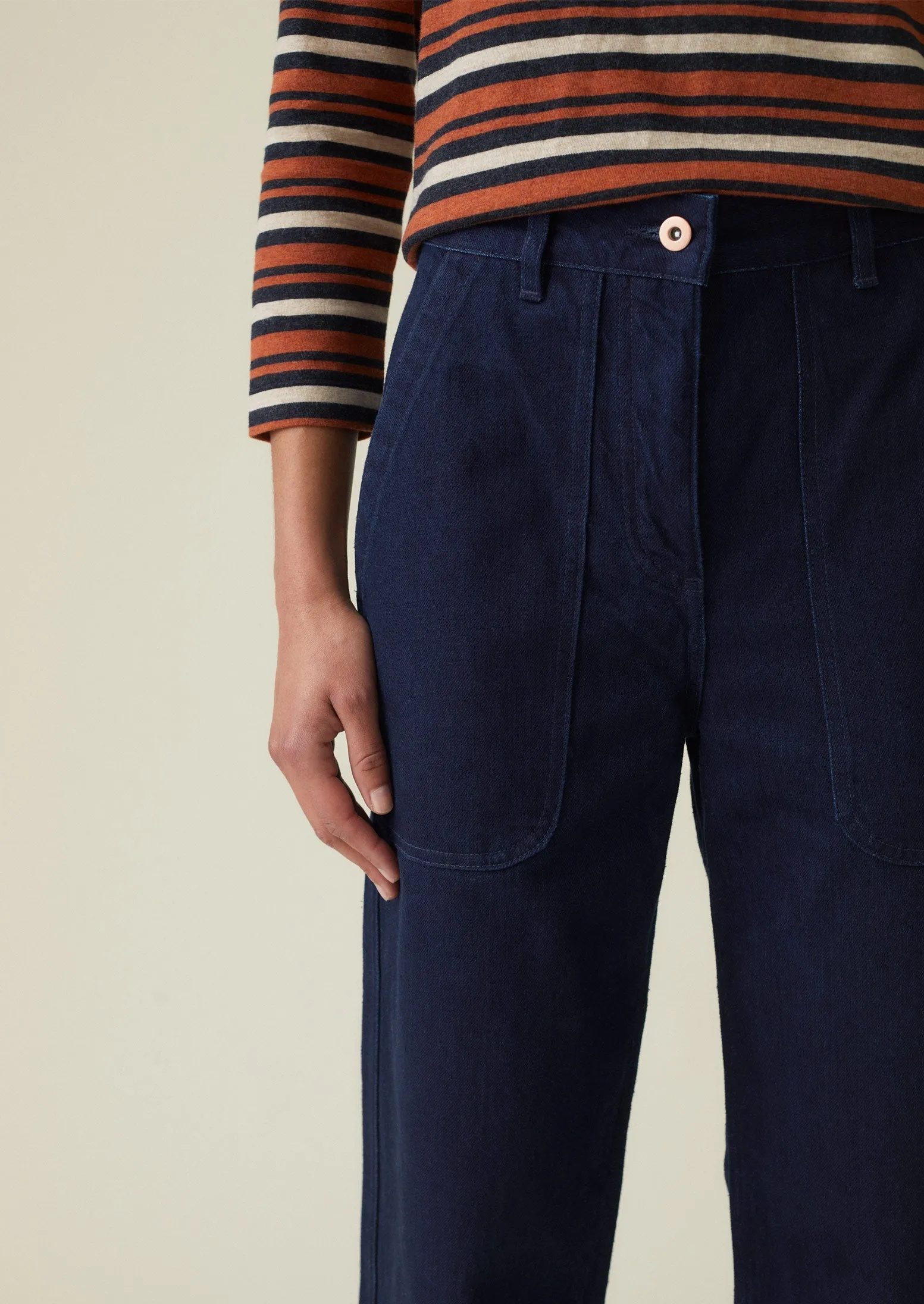 Blackhorse Lane Long Crop Jeans | Indigo