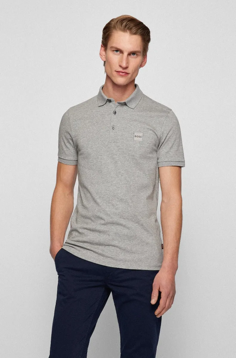 BOSS Passenger Polo Shirt in Grey Marl