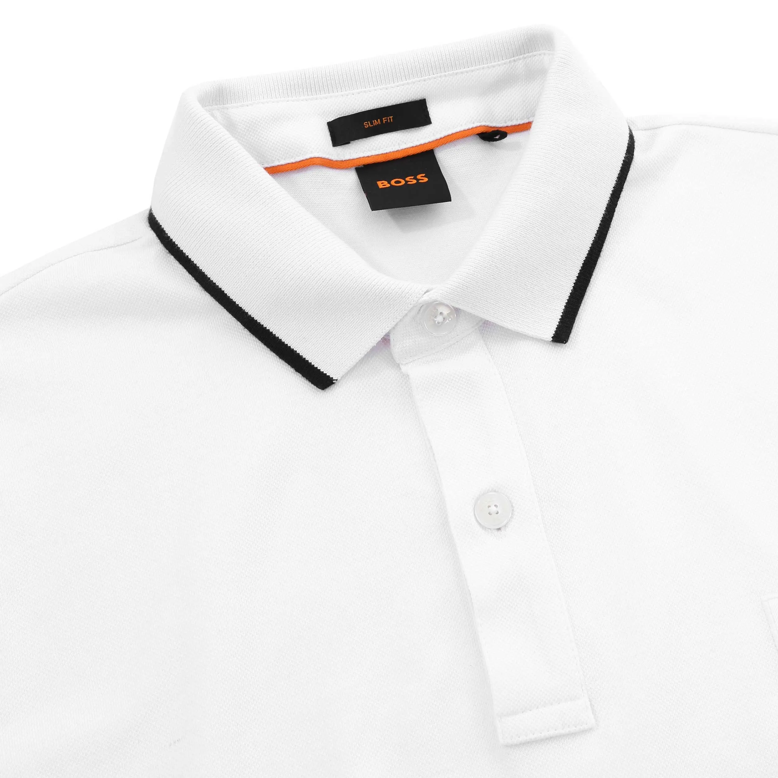 BOSS Passertip Polo Shirt in White