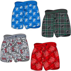 boy's printed knit boxers by beverly hills polo club - sizes 4-18 Case of 72