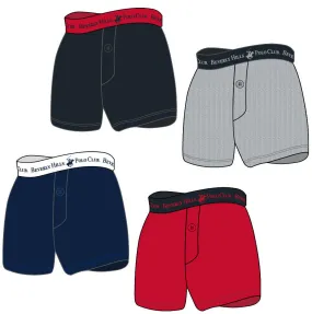 boy's solid colors knit boxers by beverly hills polo club - sizes 4-18 Case of 72