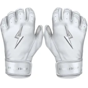 Bruce Bolt Adult Premium Pro Short Cuff Chrome Series Pair of Batting Gloves