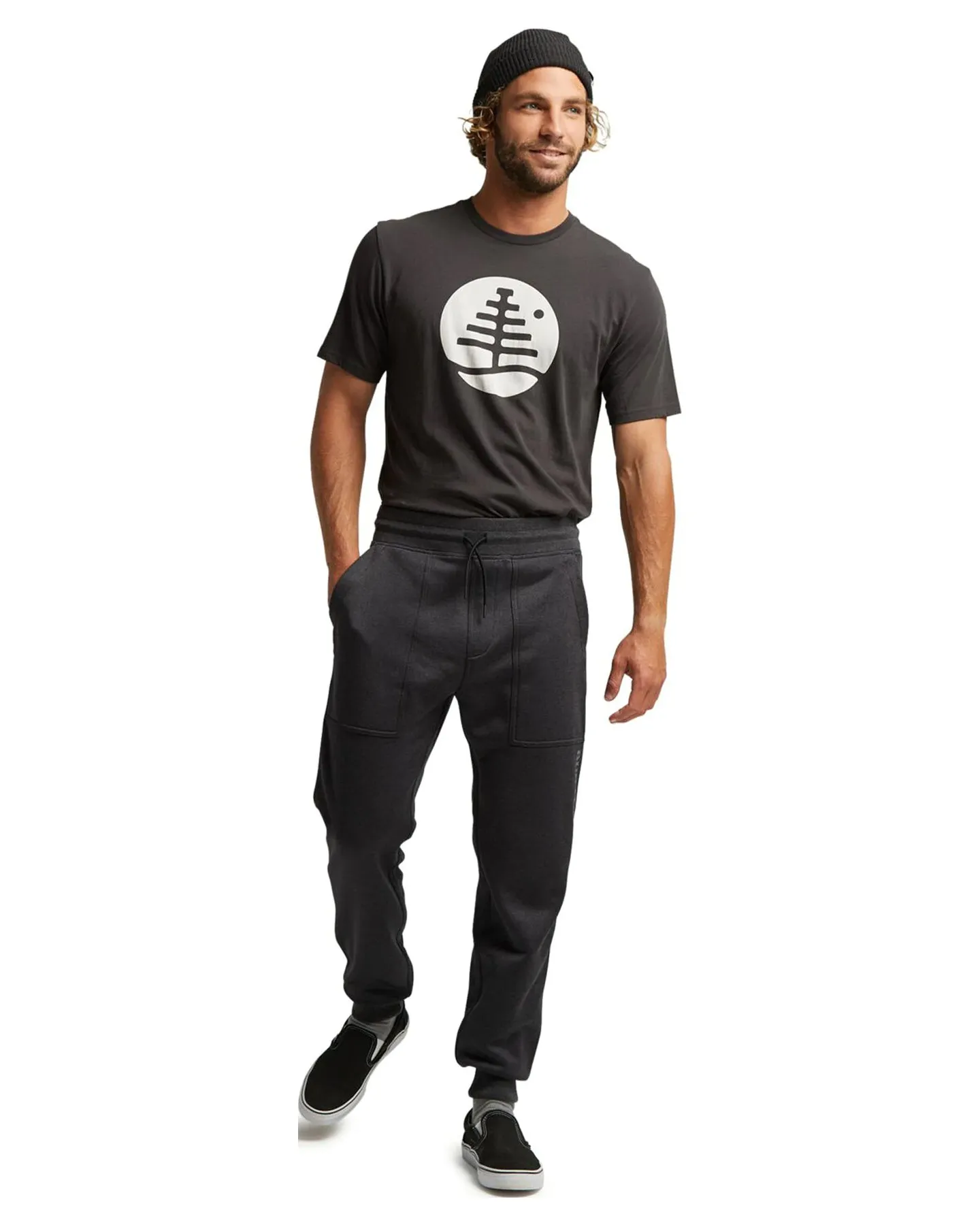 Burton Men's Oak Fleece Pants - True Black Heather