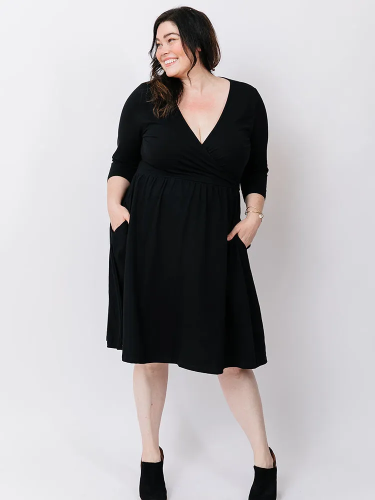 Callie Wrap Dress in Black