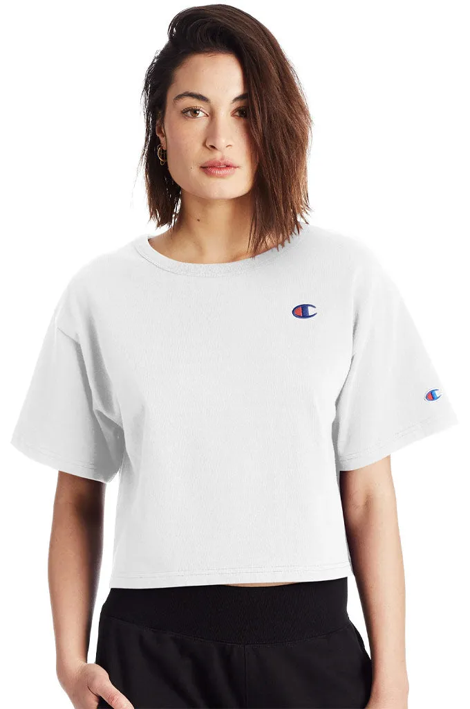 Champion Heritage Cropped Women's Tee, C Logo