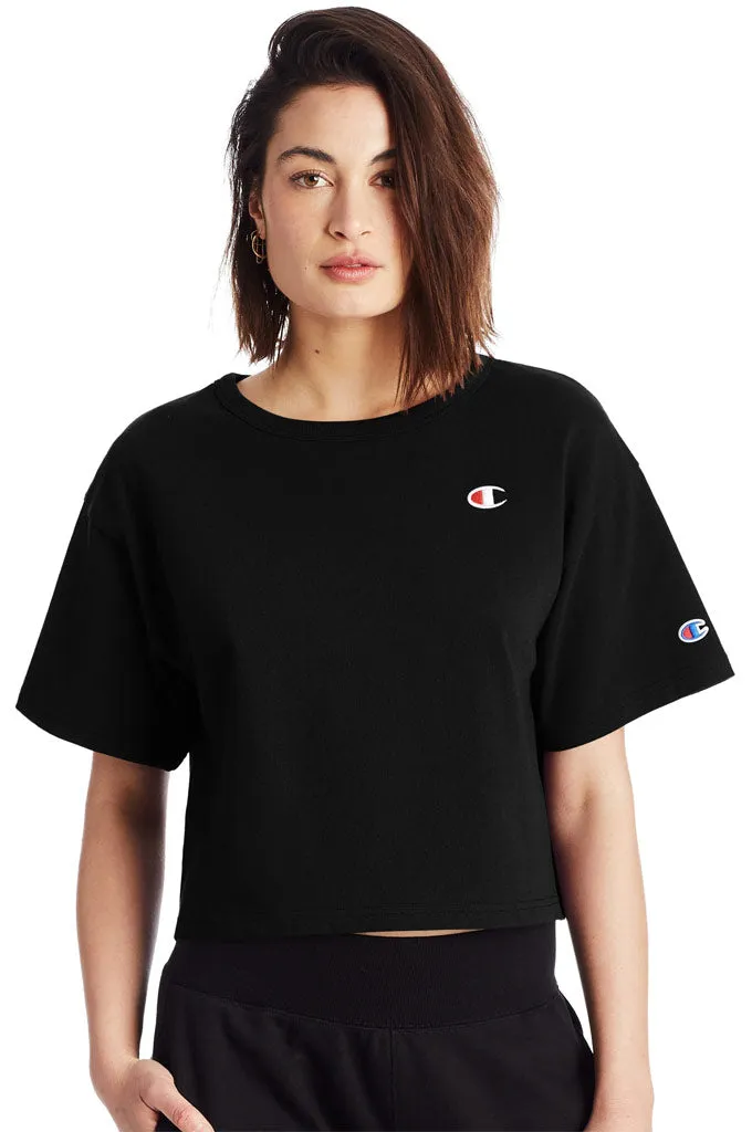 Champion Heritage Cropped Women's Tee, C Logo