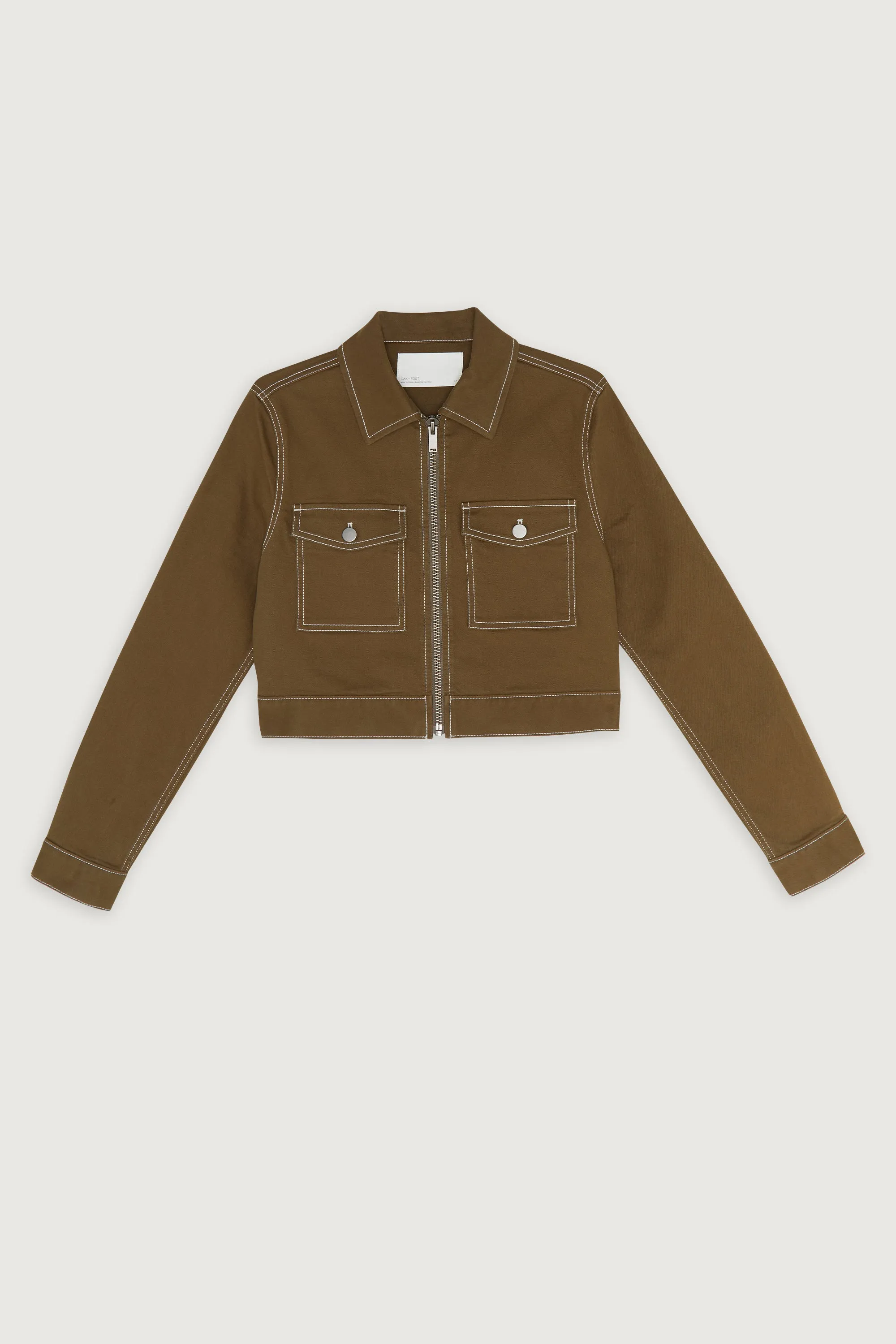 CROPPED TWILL JACKET