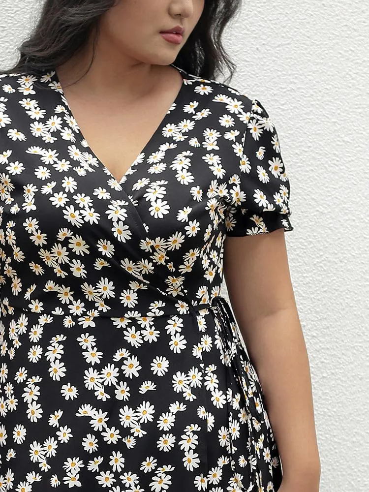 Daisy Wrap Midi Dress