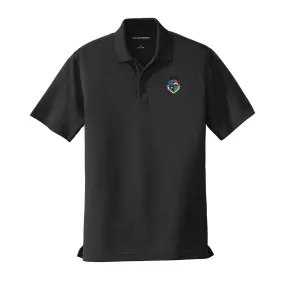 Delt Crest Black Performance Polo