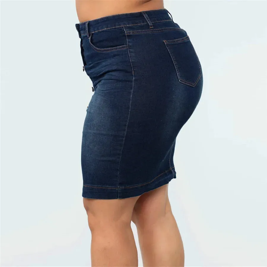 Denim Skirt Oversize 3XL 4XL 5XL XXXL XXXXL XXXXXL Oversized Big Jeans Casual Mini Skirts Womens Summer 2021 Rokjes Dames Jupe