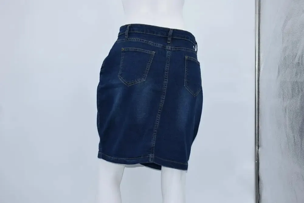 Denim Skirt Oversize 3XL 4XL 5XL XXXL XXXXL XXXXXL Oversized Big Jeans Casual Mini Skirts Womens Summer 2021 Rokjes Dames Jupe