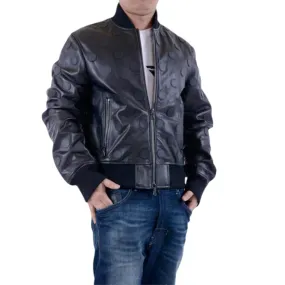 DIESEL BLACK GOLD LUAS Mens Bomber Jacket Genuine Leather Winter Outwear Coat