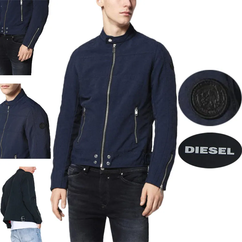 DIESEL J STREET Mens Biker Jackets Slim Fit Summer Outwear Bomber Coat Full Zip