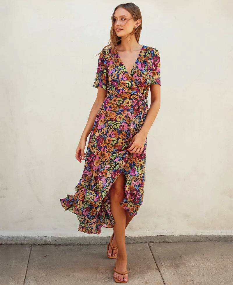 Dress Forum Evergreen Plum Wrap Dress