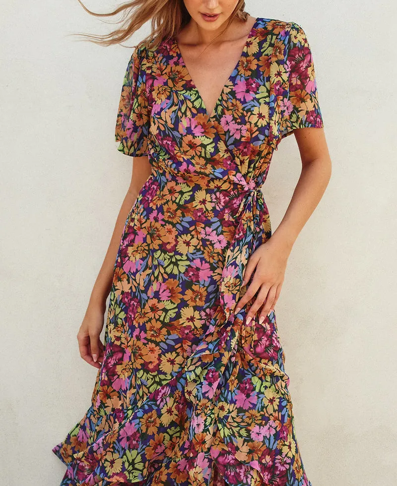 Dress Forum Evergreen Plum Wrap Dress