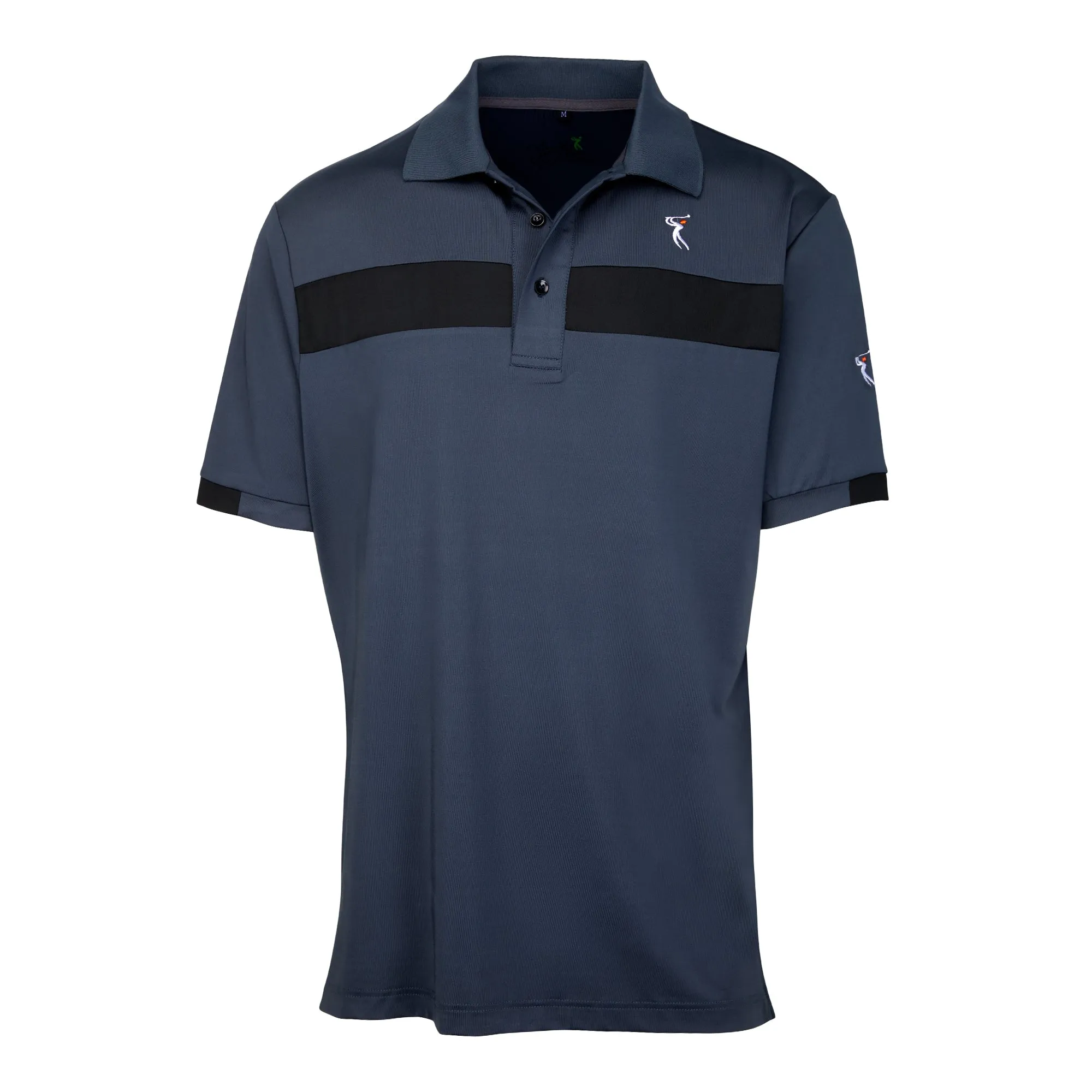 Dri-Fit French Golf Shirt-Men's Bold Two Line T-shirt Style # 6955  (Free Golf Hat, Free Leather Gloves, Free Shipping)