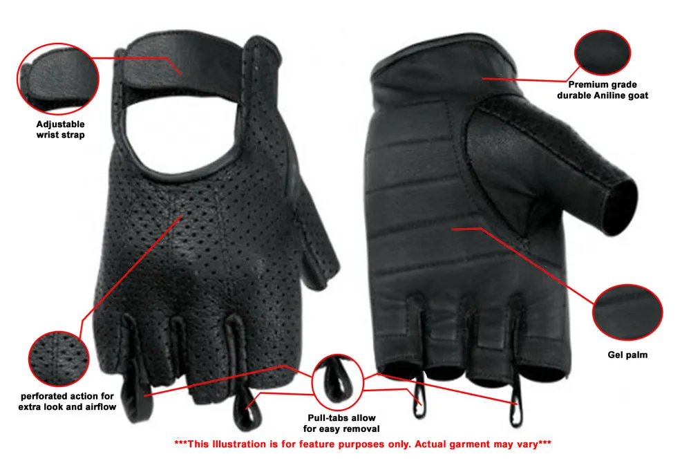 DS14 Perforated Fingerless Glove