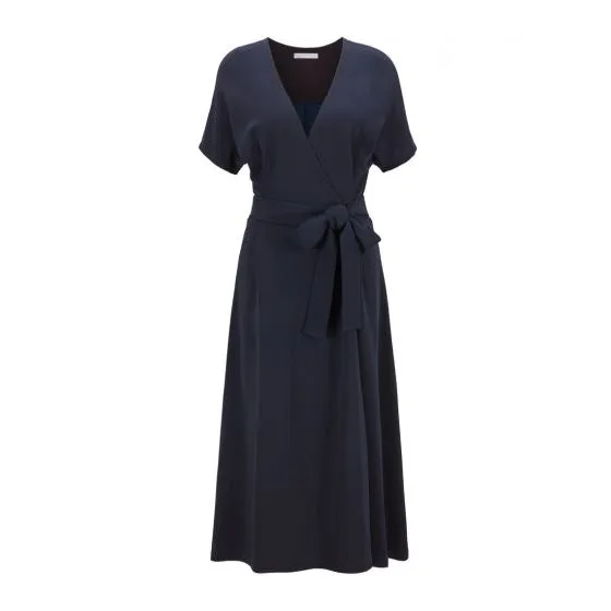 Efiana V-neck Wrap Blue Dress