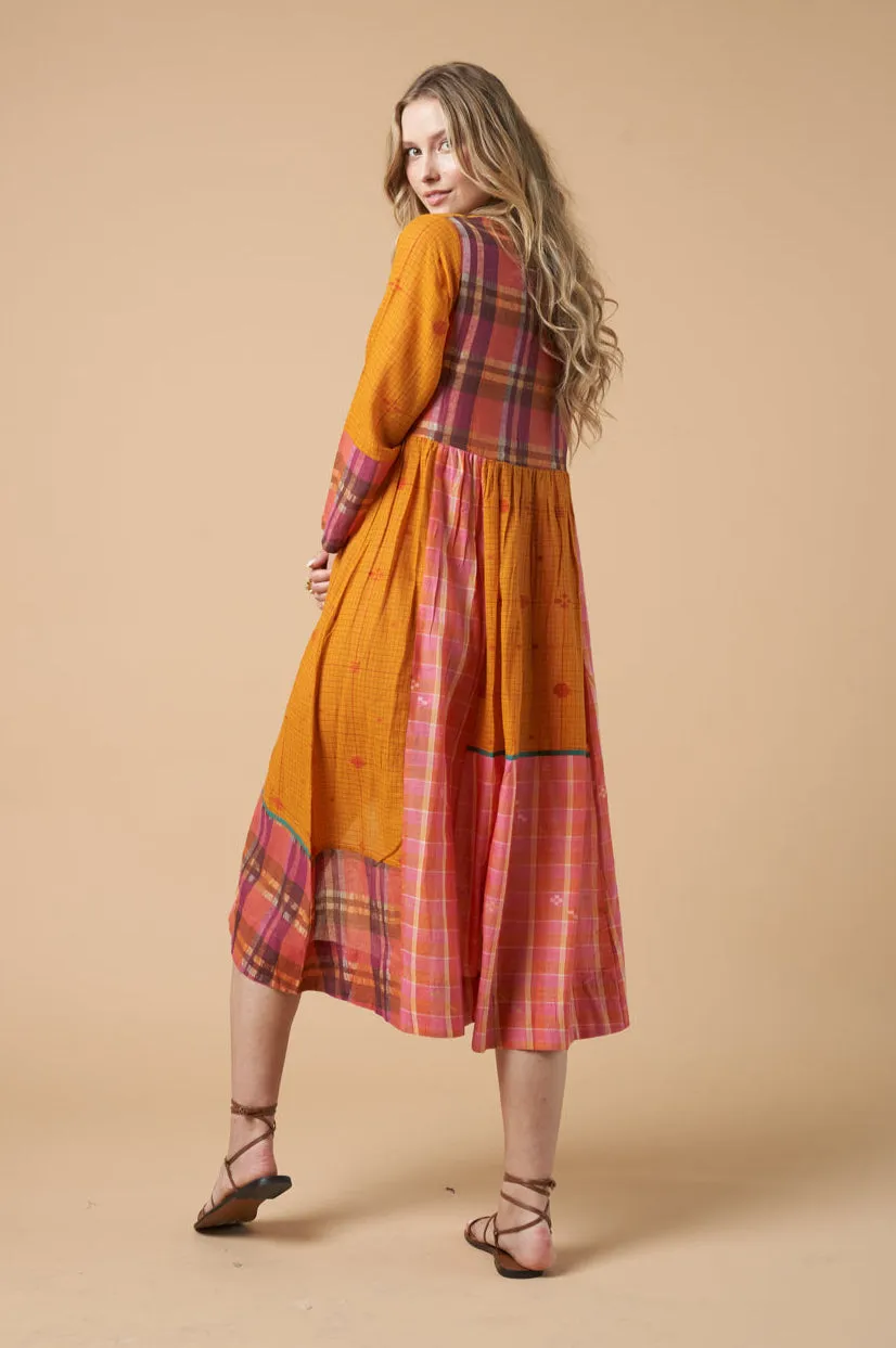 Fatima Wrap Dress Mustard