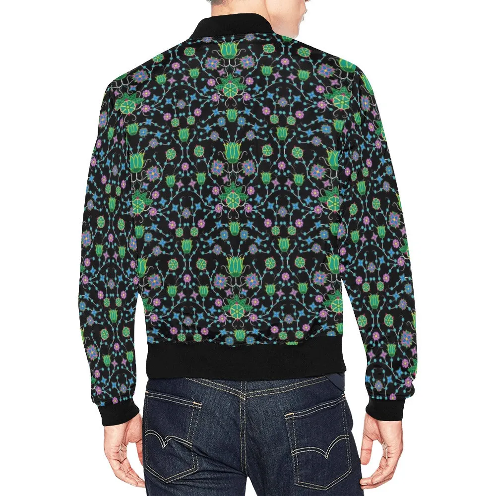 Floral Damask Garden Bomber Jacket for Men